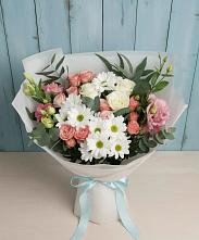 Букет цветов из:  Розы, Лизиантусы и Хризантемы #REPLACE_PRED# Соколе Вологодской области