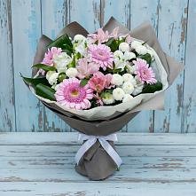 Букет цветов из:  Герберы, Альстромерии и Хризантемы в Соколе Вологодской области