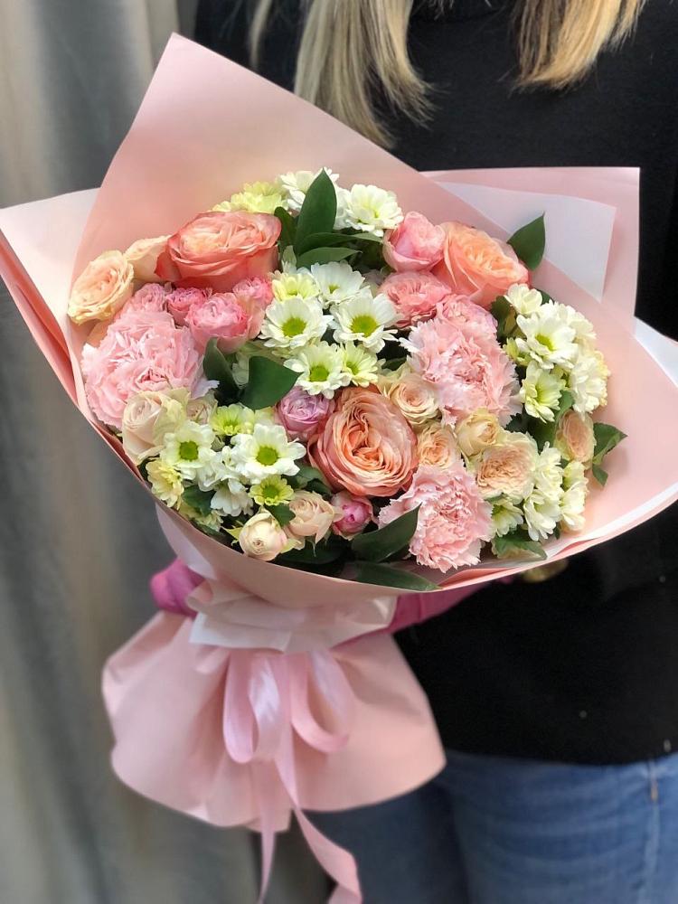 Букет цветов из: Гвоздики, Розы и Хризантемы в Соколе Вологодской области