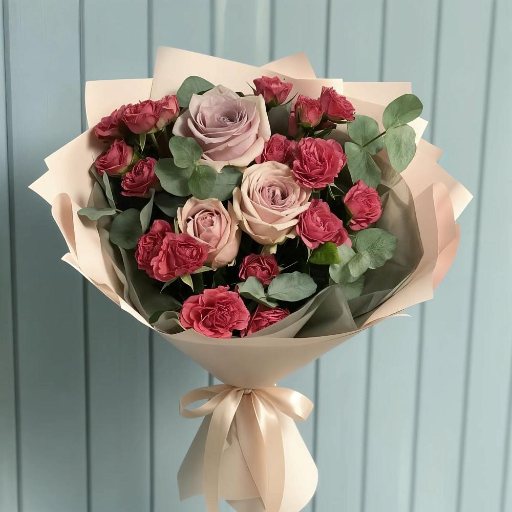 Букет цветов из: Гвоздики и Розы в Соколе Вологодской области