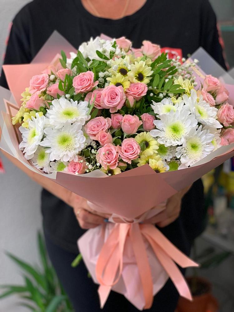 Букет цветов из: Розы и Хризантемы в Соколе Вологодской области