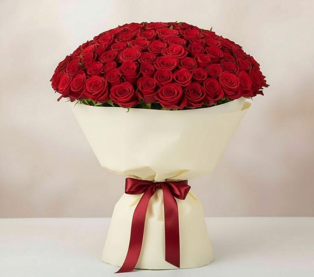 Букет 101 Красная роза Милано в Соколе Вологодской области