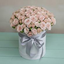 Цветочная композиция из Розы в шляпной коробке в Соколе Вологодской области