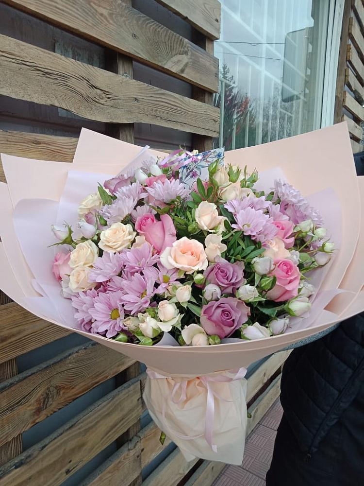 Букет цветов из: Розы и Хризантемы в Соколе Вологодской области