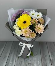 Букет цветов из:  Розы, Герберы и Хризантемы в Соколе Вологодской области