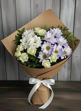Букет цветов из:  Хризантемы и Розы в Соколе Вологодской области