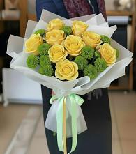 Букет цветов из:  Хризантемы и Розы в Соколе Вологодской области