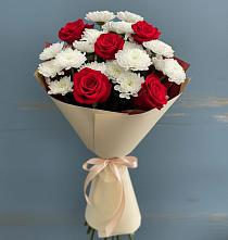 Букет цветов из:  Розы и Хризантемы в Соколе Вологодской области