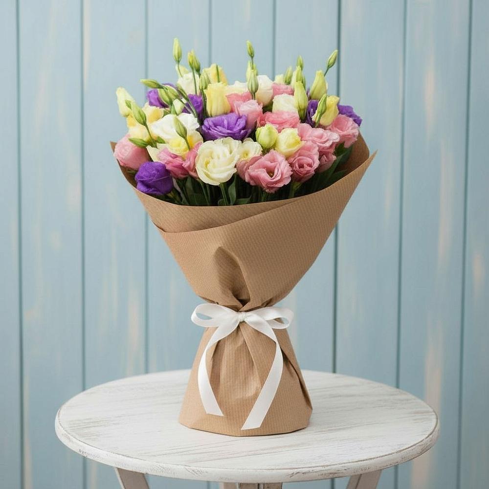 Букет цветов из: Лизиантусы в Соколе Вологодской области