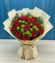 Букет цветов из:  Розы и Хризантемы в Соколе Вологодской области