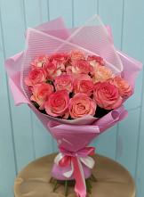Букет 15 Розовых роз Равель #REPLACE_PRED# Соколе Вологодской области