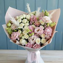 Букет цветов из:  Альстромерии и Розы в Соколе Вологодской области