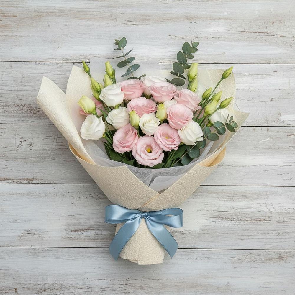 Букет цветов из: Лизиантусы в Соколе Вологодской области